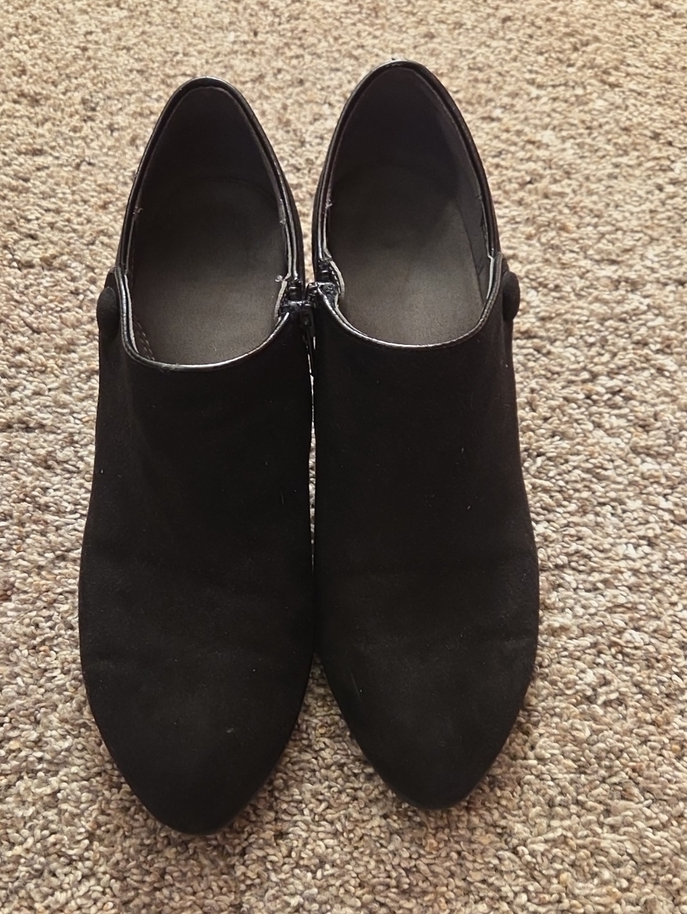 Aerosoles Women's Black Suede Ankle Boots Size 8.5